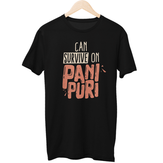 Can Survive On Pani Puri Food Unisex T-Shirt