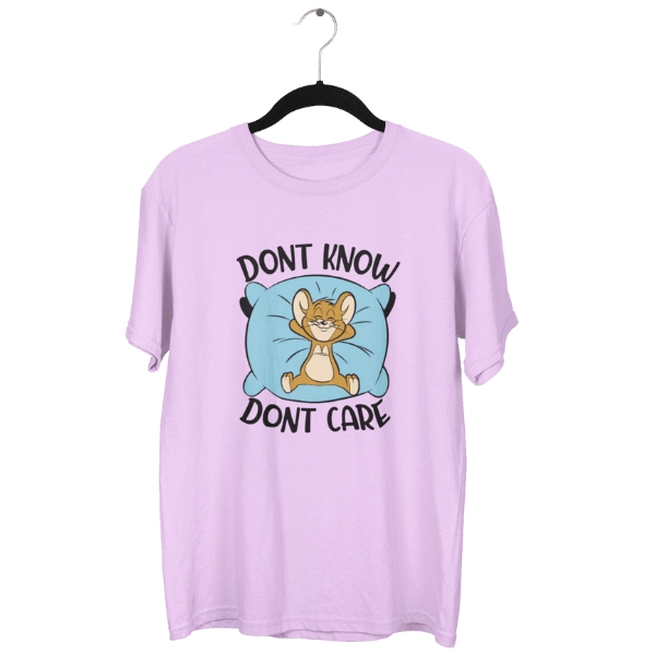 Dont Know Dont Care Cartoon Unisex Oversized T-Shirt