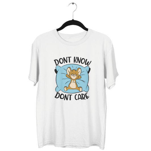 Dont Know Dont Care Cartoon Unisex Oversized T-Shirt