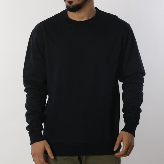 Solid Classic Black Unisex Sweatshirt