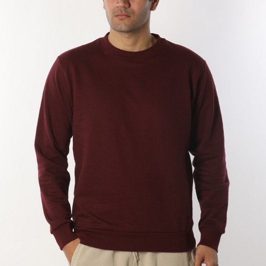 Solid Rosewood Maroon Unisex Sweatshirt