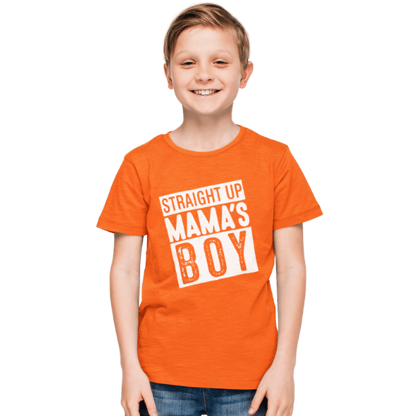 Straight Up Mama's Boy Kids T-Shirt – Shuflz - Main Image