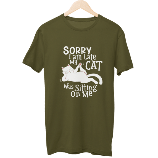 Sorry My Cat Was Sitting On My Lap Unisex T-Shirt