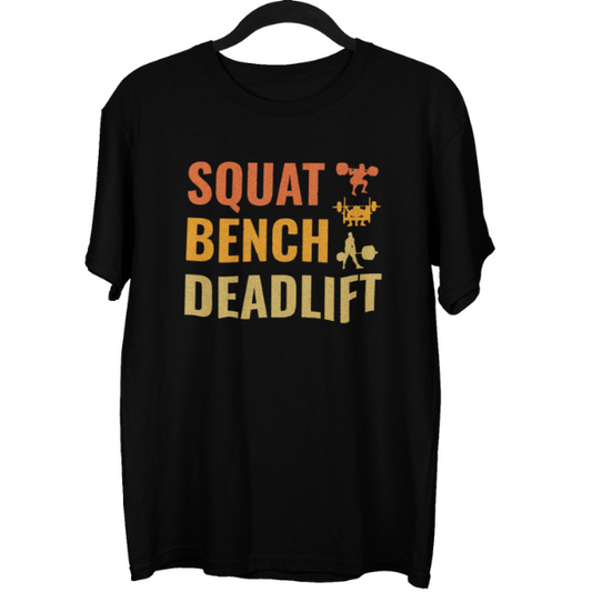 Squat Bench Deadlift Gym Unisex Oversized T-Shirt