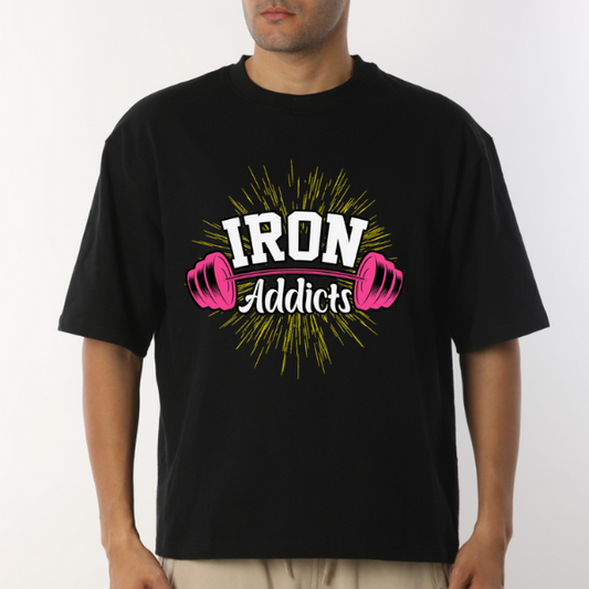 Iron Addicts Gym Unisex Oversized T-Shirt