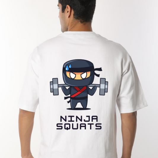 Ninja Squats Gym Unisex Oversized T-Shirt