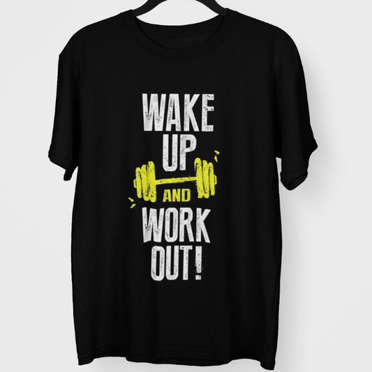 Wake Up & Workout Gym Unisex Oversized T-Shirt