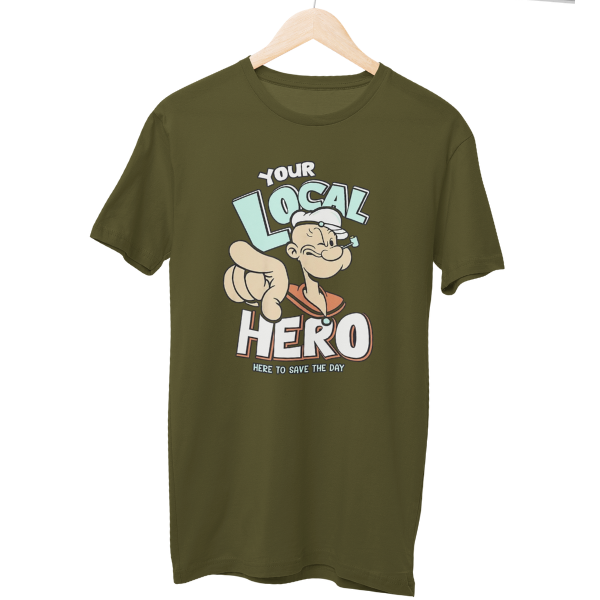 Popeye Hero Cartoon Regular Unisex T-Shirt