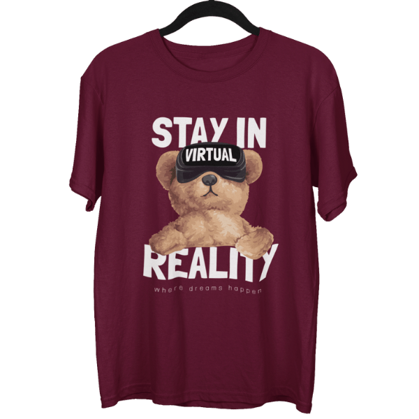 Stay In Virtual Reality Unisex Oversized T-Shirt