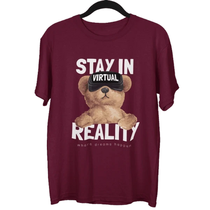 Stay In Virtual Reality Unisex Oversized T-Shirt