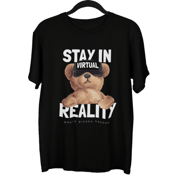 Stay In Virtual Reality Unisex Oversized T-Shirt