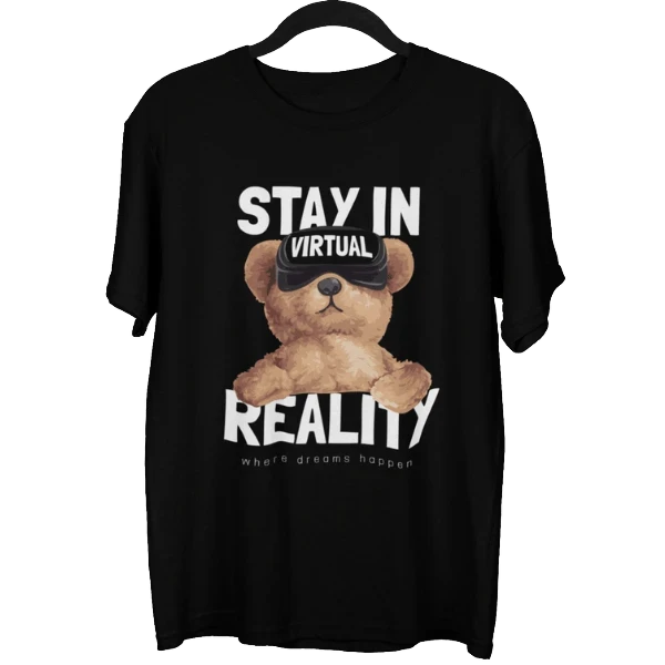 Stay In Virtual Reality Unisex Oversized T-Shirt