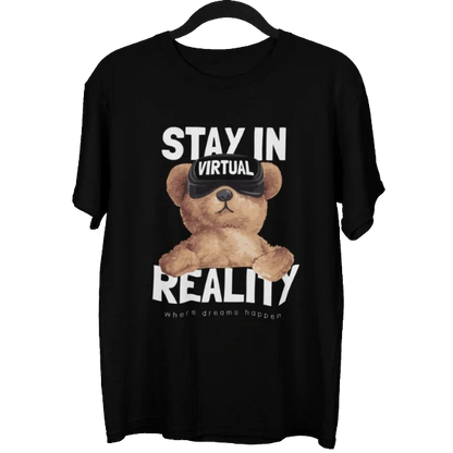 Stay In Virtual Reality Unisex Oversized T-Shirt