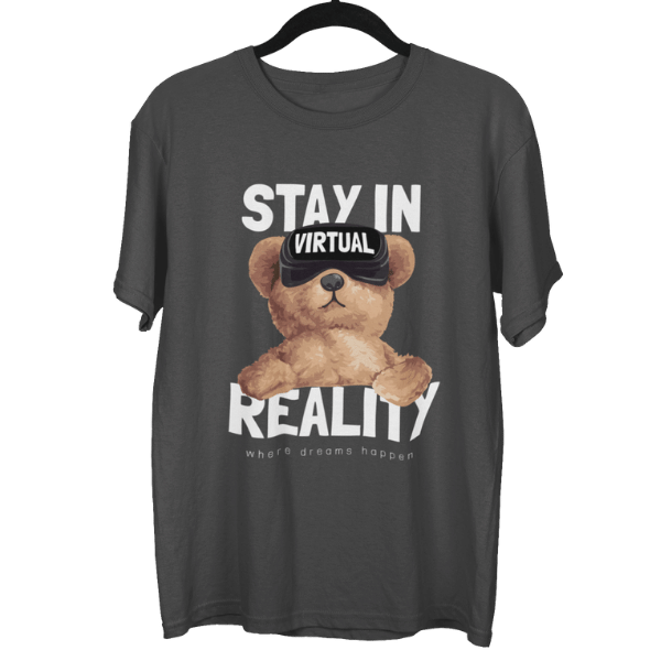 Stay In Virtual Reality Unisex Oversized T-Shirt