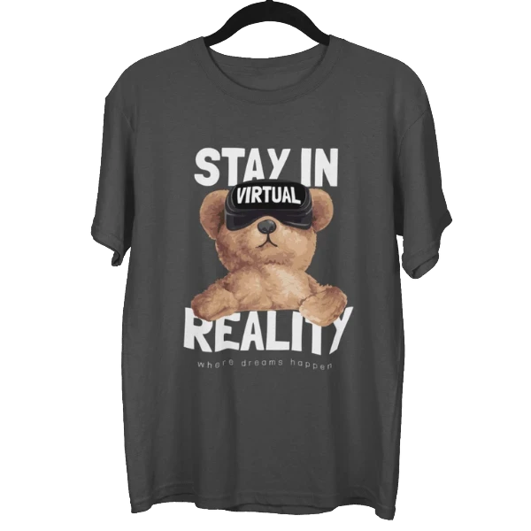Stay In Virtual Reality Unisex Oversized T-Shirt