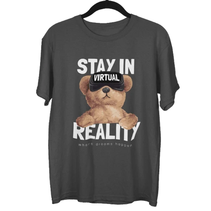 Stay In Virtual Reality Unisex Oversized T-Shirt