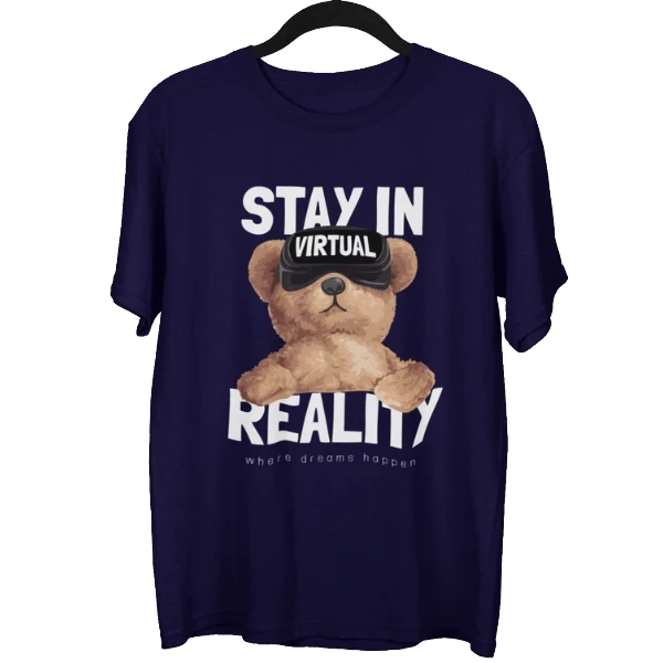 Stay In Virtual Reality Unisex Oversized T-Shirt