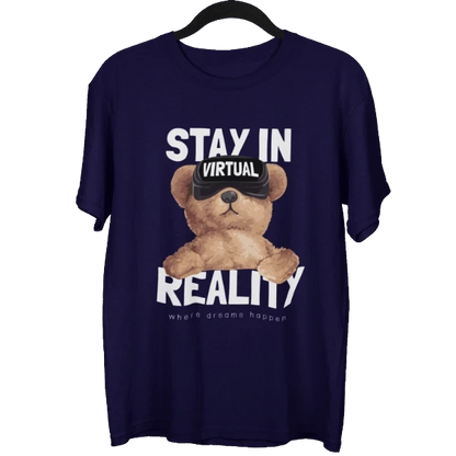 Stay In Virtual Reality Unisex Oversized T-Shirt