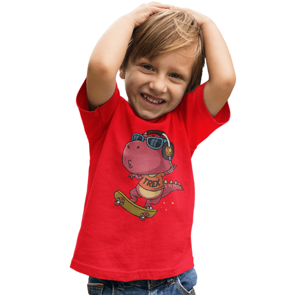 T-Rex Skating Unisex Kids T-Shirt