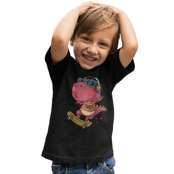 T-Rex Skating Unisex Kids T-Shirt