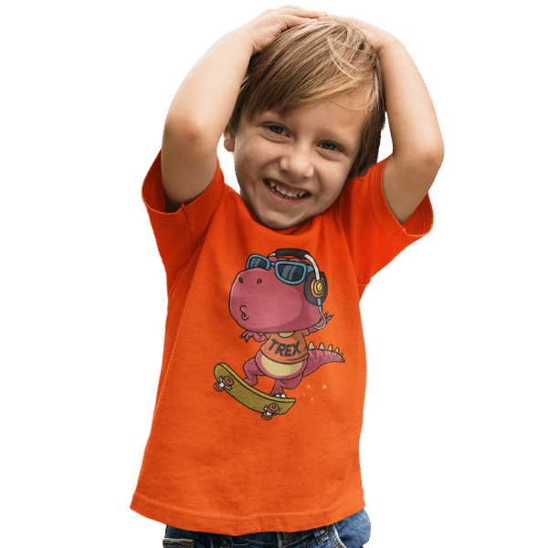 T-Rex Skating Unisex Kids T-Shirt