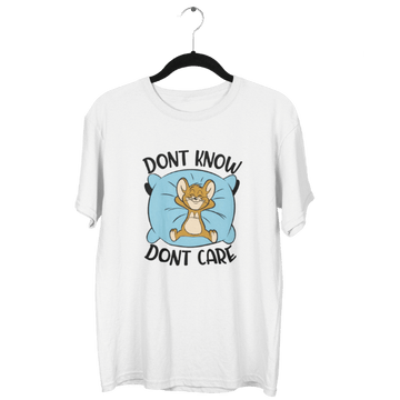 Dont Know Dont Care Cartoon Unisex Oversized T-Shirt
