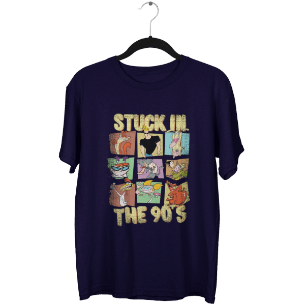 Stuck In The 90s Cartoon Unisex Oversized T-Shirt