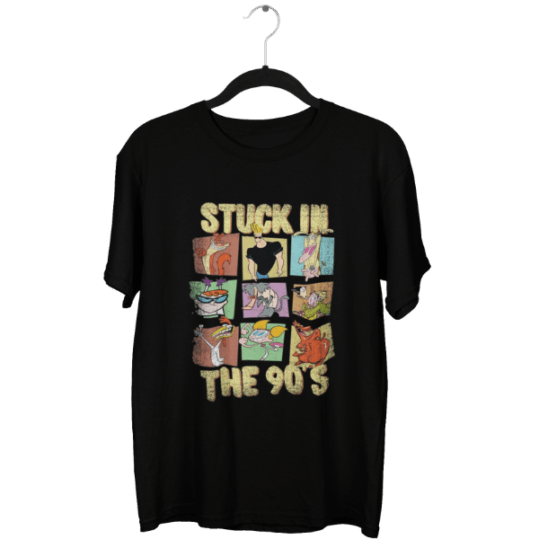 Stuck In The 90s Cartoon Unisex Oversized T-Shirt