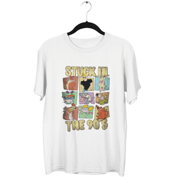 Stuck In The 90s Cartoon Unisex Oversized T-Shirt