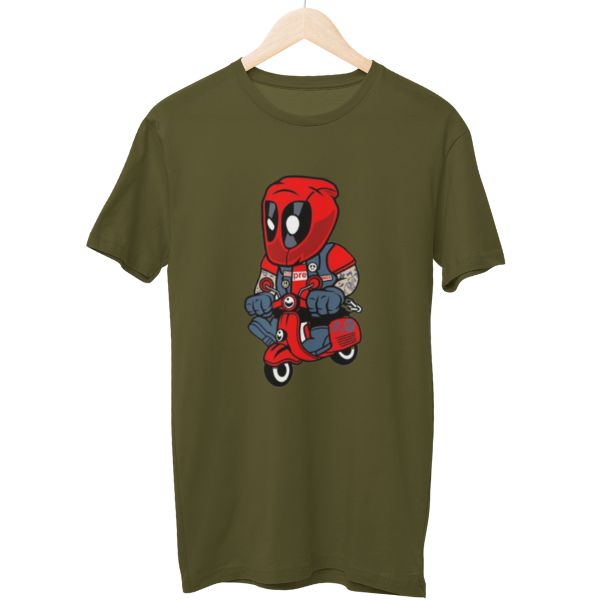 Deadpool On A Bike Unisex T-Shirt