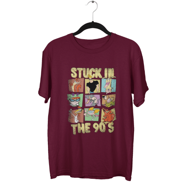 Stuck In The 90s Cartoon Unisex Oversized T-Shirt