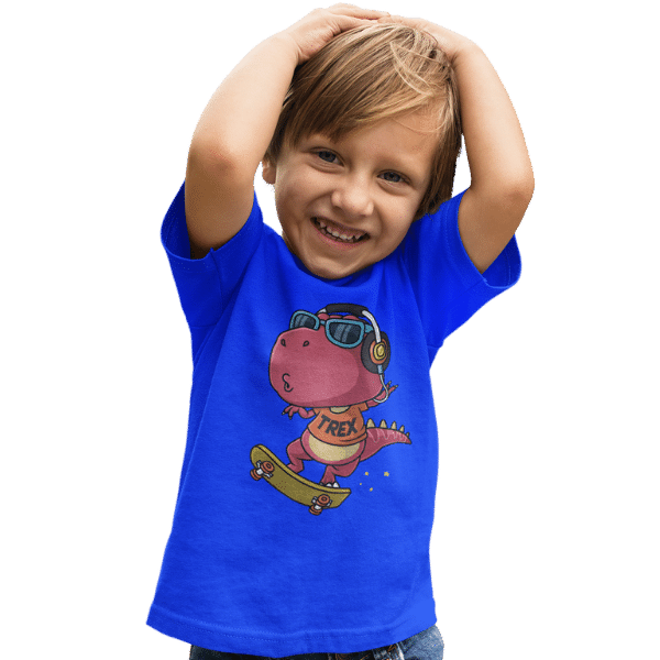 T-Rex Skating Unisex Kids T-Shirt