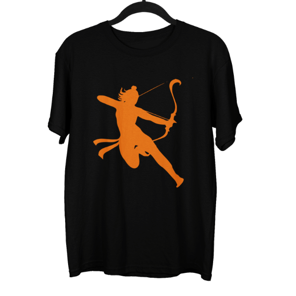 Jai Shree Ram Side Arrow Unisex Oversized T-Shirt