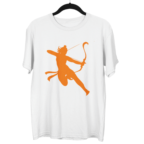 Jai Shree Ram Side Arrow Unisex Oversized T-Shirt