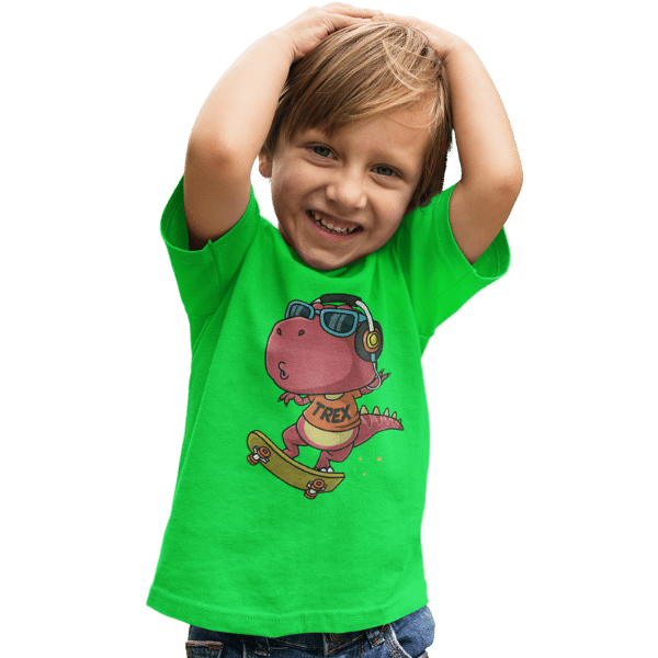 T-Rex Skating Unisex Kids T-Shirt