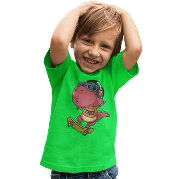 T-Rex Skating Unisex Kids T-Shirt