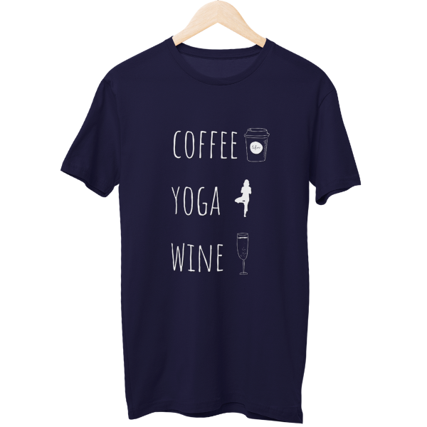 Coffee Yoga Wine Unisex T-Shirt