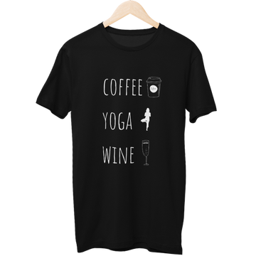 Coffee Yoga Wine Unisex T-Shirt