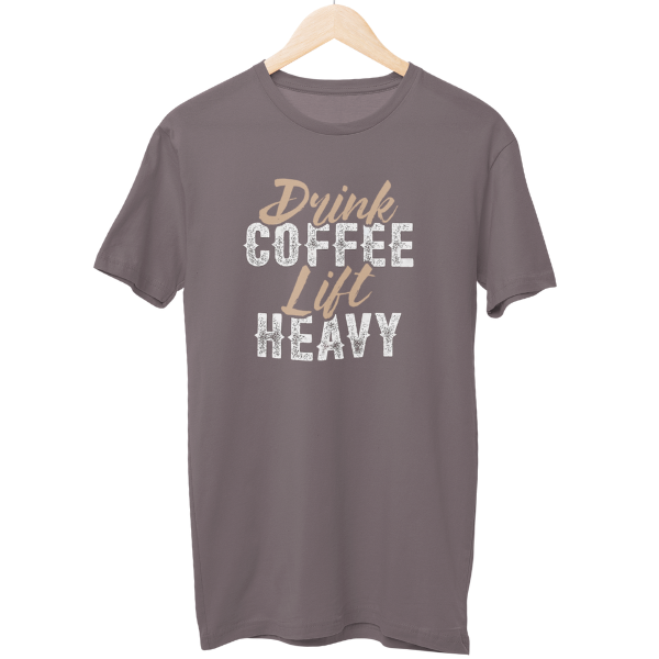 Drink Coffee Lift Heavy Unisex Regular T-Shirt