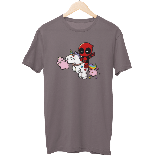 Deadpool Riding Unicorn Unisex T-Shirt