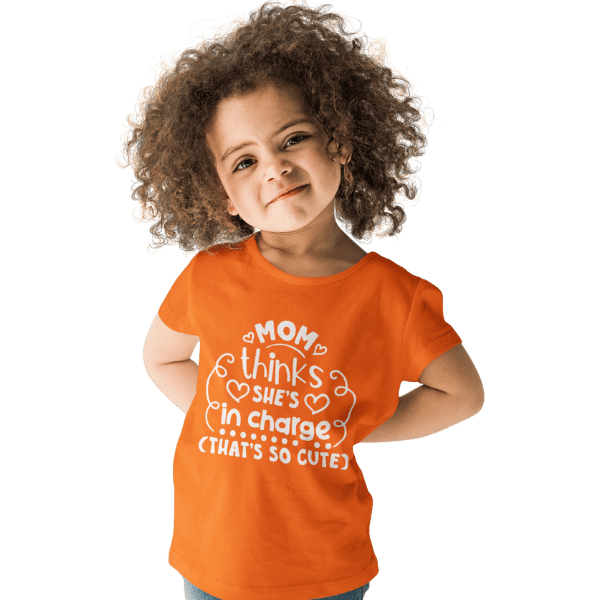 Mom Thinks She's In Charge Unisex Kids T-Shirt