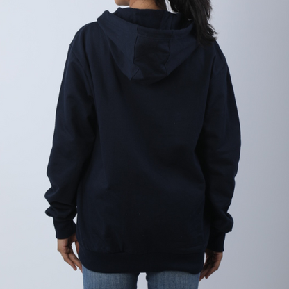 Solid Midnight Blue Unisex Zipper Hoodie