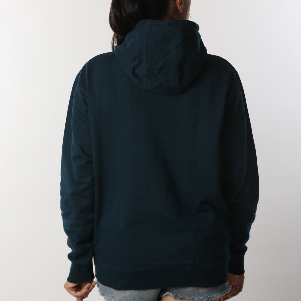 Solid Twilight Teal Unisex Zipper Hoodie