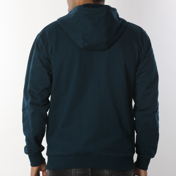 Solid Twilight Teal Unisex Zipper Hoodie