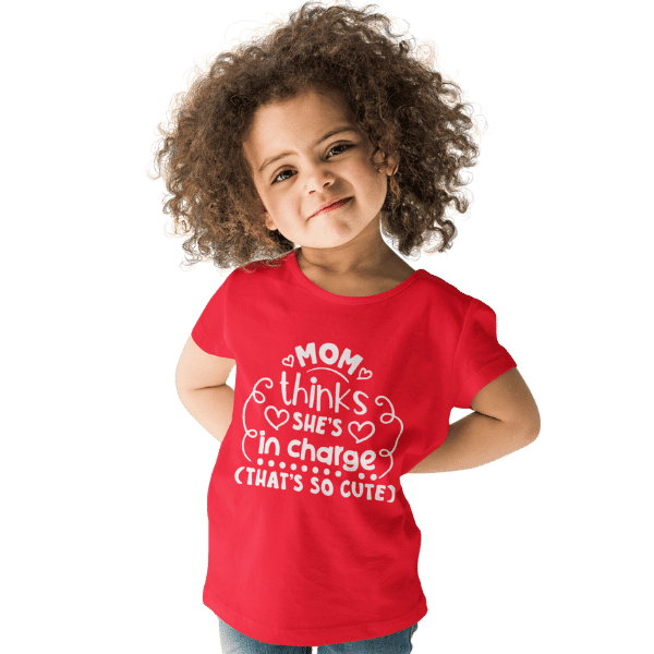 Mom Thinks She's In Charge Unisex Kids T-Shirt