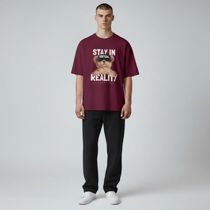 Stay In Virtual Reality Unisex Oversized T-Shirt