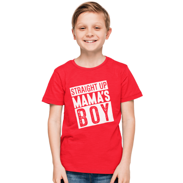 Straight Up Mama's Boy Kids T-Shirt