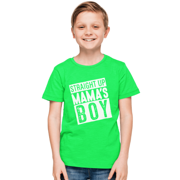 Straight Up Mama's Boy Kids T-Shirt