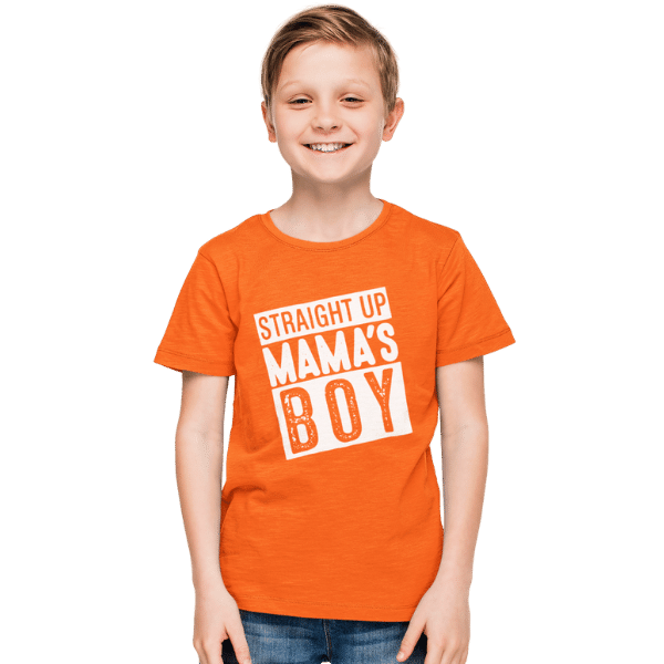 Straight Up Mama's Boy Kids T-Shirt