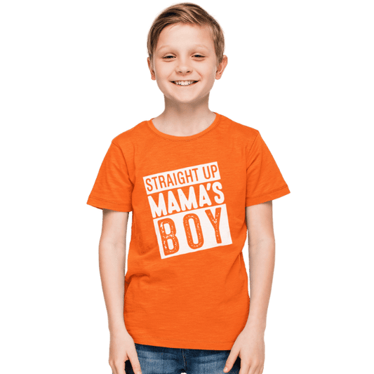 Straight Up Mama's Boy Kids T-Shirt